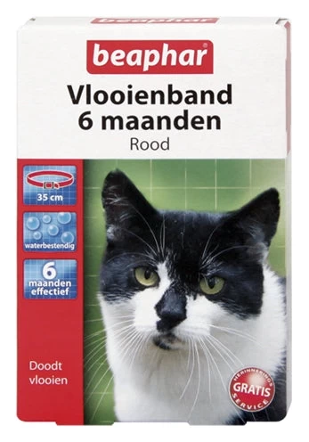Beaphar Vlooienband Kat Rood 1 Beaphar Vlooienband Kat Rood