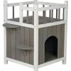 Trixie Kattenhuis Cat's Home Met Balkon Grijs / Wit 45X65X45 CM
