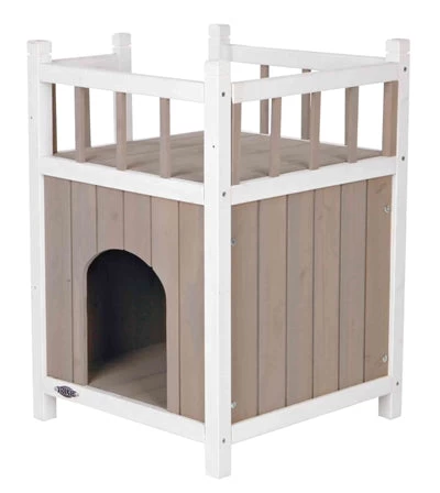Trixie Kattenhuis Cat's Home Met Balkon Grijs / Wit 45X65X45 CM 2 Trixie Kattenhuis Cat's Home Met Balkon Grijs / Wit 45X65X45 CM - Image 2