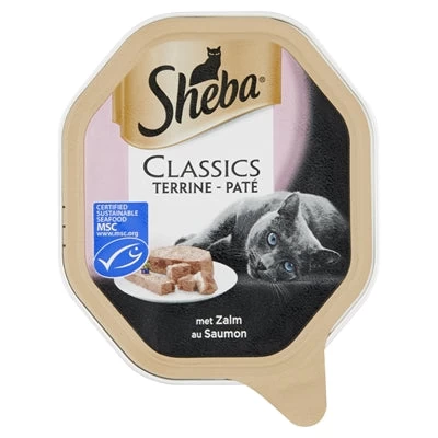 Sheba Alu Classics Pate Met Zalm 22X85 GR 1 Sheba Alu Classics Pate Met Zalm 22X85 GR