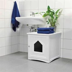 Trixie Kattenmand Huis Wit 51X49X51 CM -Boetiekwinkel Voor Dierenbenodigdheden 380882 02