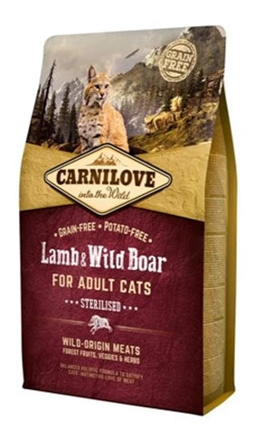 Carnilove Lamb / Wild Boar Sterilised 2 KG 1 Carnilove Lamb / Wild Boar Sterilised 2 KG