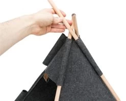 Trixie Kattenmand Tipi Vilt Antraciet 55X55X65 CM 10 Trixie Kattenmand Tipi Vilt Antraciet 55X55X65 CM -Boetiekwinkel Voor Dierenbenodigdheden 399765 04