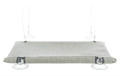 Trixie Kattenmand Hangmat Raam Velours Grijs 50X30 CM 1 Trixie Kattenmand Hangmat Raam Velours Grijs 50X30 CM