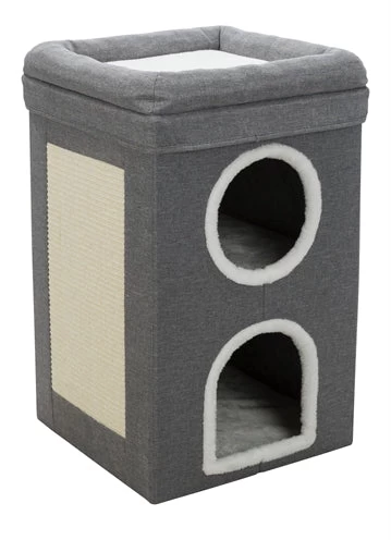 Trixie Krabpaal Cat Tower Saul Grijs 39X39X64 CM 1 Trixie Krabpaal Cat Tower Saul Grijs 39X39X64 CM