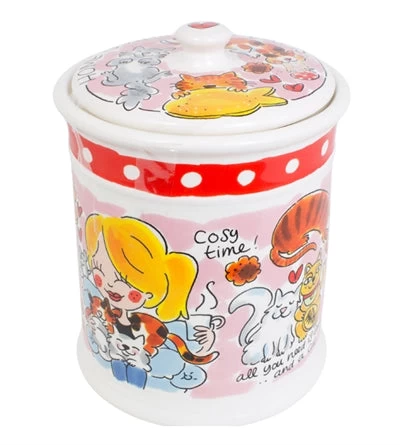 Blond Amsterdam Voorraadpot Kat 16X16X22,5 CM 2 Blond Amsterdam Voorraadpot Kat 16X16X22,5 CM - Afbeelding 2