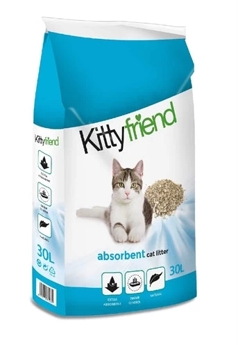 Kitty Friend Absorbents Kattenbakvulling 30 LTR 1 Kitty Friend Absorbents Kattenbakvulling 30 LTR