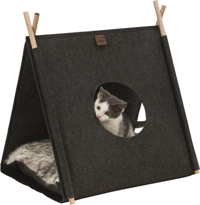Trixie Kattenmand Tent Elfie Met Kussen Vilt Antraciet 50X46X52 CM 8 Trixie Kattenmand Tent Elfie Met Kussen Vilt Antraciet 50X46X52 CM - Image 8
