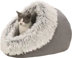 Trixie Kattenmand Iglo Harvey Grijs / Wit-Zwart 41X35X26 CM -Boetiekwinkel Voor Dierenbenodigdheden 409188 02