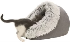 Trixie Kattenmand Iglo Harvey Grijs / Wit-Zwart 41X35X26 CM -Boetiekwinkel Voor Dierenbenodigdheden 409188 08