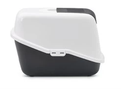 Savic Kattenbak Nestor Wit / Zwart 56X39X38,5 CM -Boetiekwinkel Voor Dierenbenodigdheden 409975 02