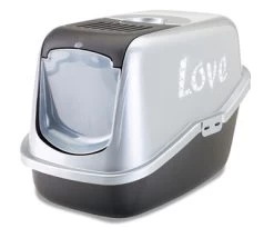 Savic Kattenbak Nestor Impression Love Zwart / Zilver 56X39X38,5 CM