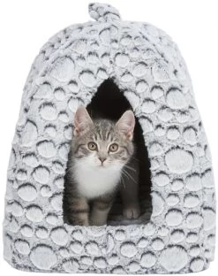 Trixie Kattenmand Iglo Mila Pluche Wit / Grijs 32X32X42 CM -Boetiekwinkel Voor Dierenbenodigdheden 410541 06