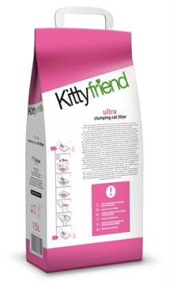 Kitty Friend Ultra Kattenbakvulling 15 LTR -Boetiekwinkel Voor Dierenbenodigdheden 411482 02