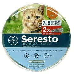 Bayer Seresto Teken- En Vlooienband Kat 38 CM 2 ST