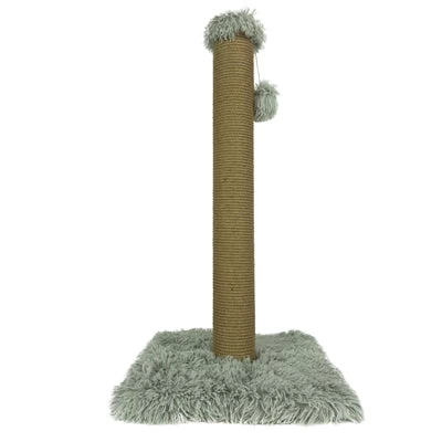 Foeiii Krabpaal Pluche Lichtgrijs 39X39X80 CM 1 Foeiii Krabpaal Pluche Lichtgrijs 39X39X80 CM