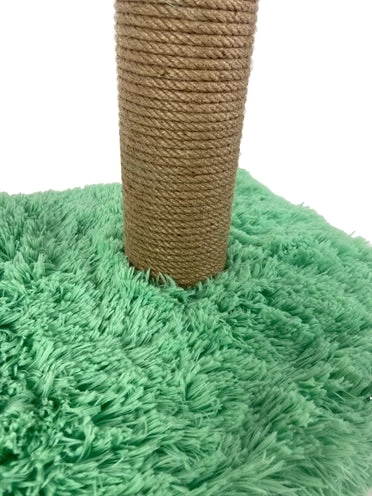 Foeiii Krabpaal Pluche Groen 39X39X80 CM 3 Foeiii Krabpaal Pluche Groen 39X39X80 CM - Afbeelding 3