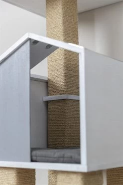 Trixie Be Nordic Krabpaal Jonte Grijs / Wit 38X38X115 CM -Boetiekwinkel Voor Dierenbenodigdheden 412872 08