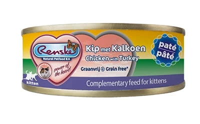 Renske Vers Vlees Maaltijd Kitten Pate Kip / Kalkoen 24X70 GR 1 Renske Vers Vlees Maaltijd Kitten Pate Kip / Kalkoen 24X70 GR
