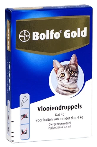Bolfo Gold Kat Vlooiendruppels 40 2 PIPET 1 Bolfo Gold Kat Vlooiendruppels 40 2 PIPET